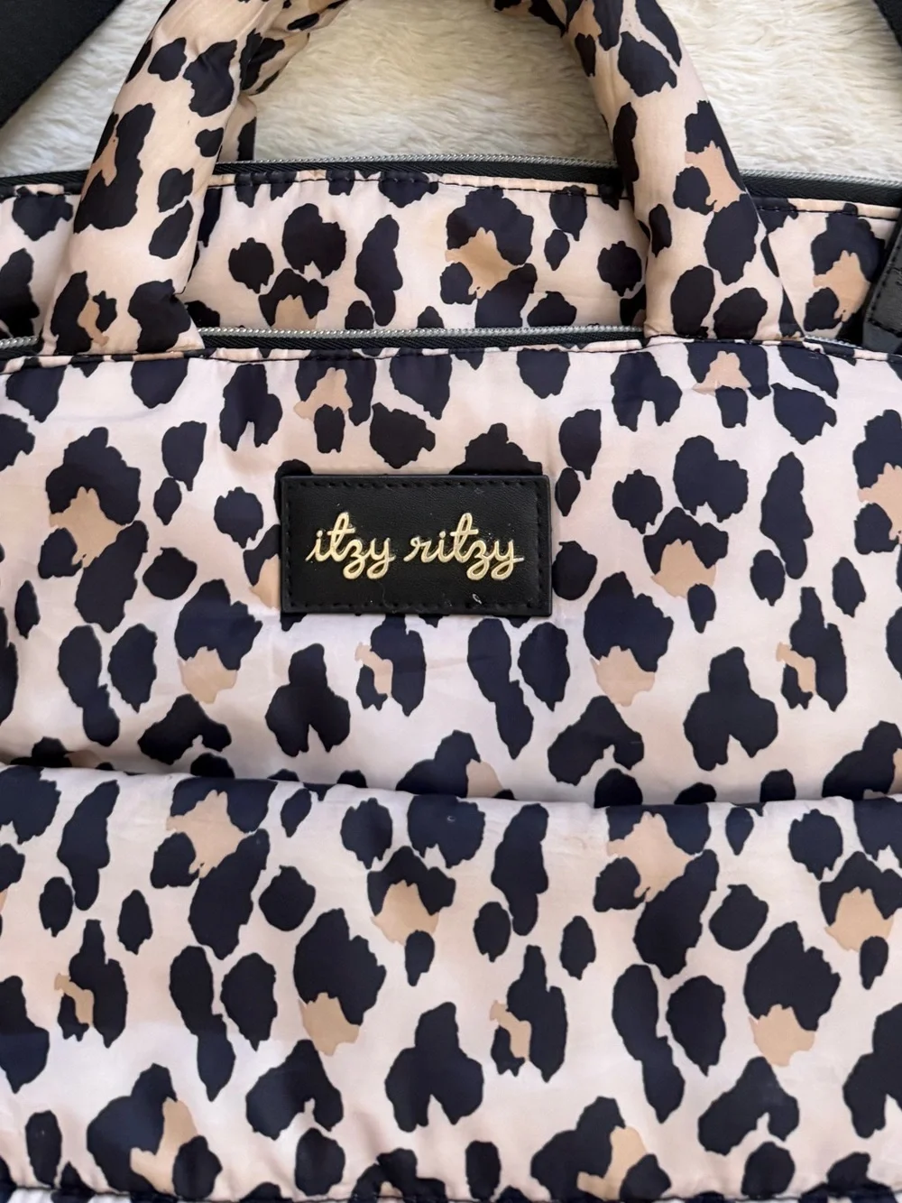 Itzy Ritzy Dream Convertible Leopard Diaper Bag